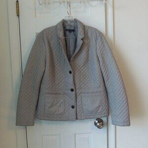 Brooks Brothers Lightweight Quilted Jacket Gray sz 16